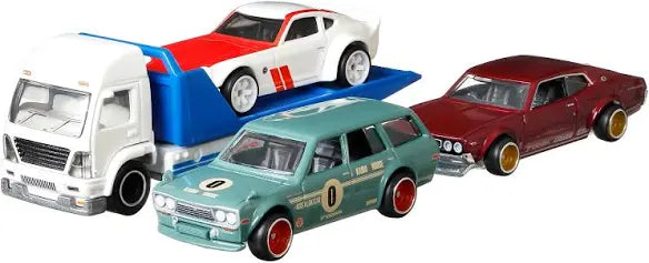 Nissan Collectors Car Transporter Box Set GMH40 - Hotwheels Premium 1:64