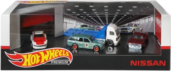 Nissan Collectors Car Transporter Box Set GMH40 - Hotwheels Premium 1:64