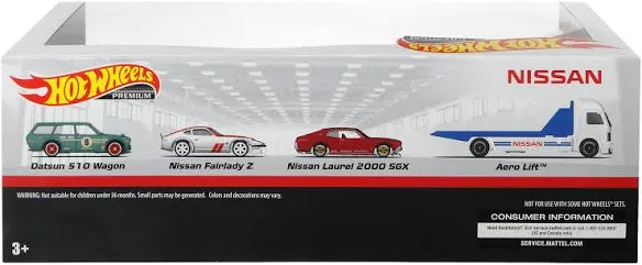 Nissan Collectors Car Transporter Box Set GMH40 - Hotwheels Premium 1:64