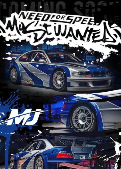 (PRE-ORDER) BMW M3 GTR (NFS) Diecast – Openable Hood (Oct/NOV2025) MJ Model 1:64