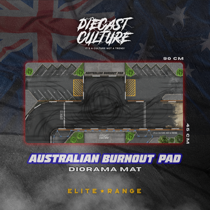 (Pre-order) AUSTRALIAN BURNOUT PAD - DIORAMA MAT 90cm x 45cm ELITE RANGE