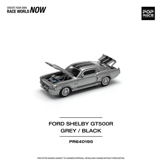 1967 Shelby Mustang GT500 Grey/Black - Pop Race 1:64