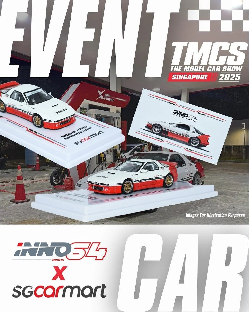 Mazda RX-7 (FC3S) - Pandem Rocket Bunny | The Model Car Show Singapore 2025 TMCSSG INNO 64 x SGCARMART
