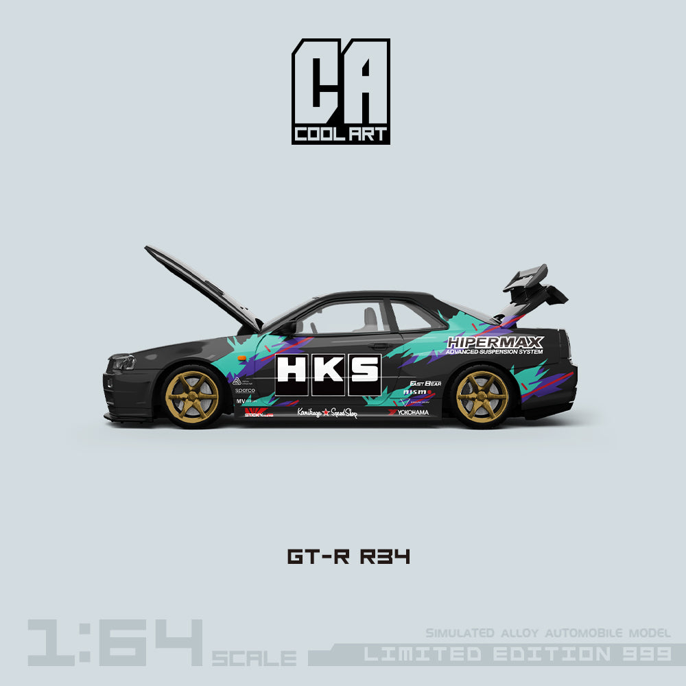 Nissan R34 HKS Openable Version - CoolArt 1:64