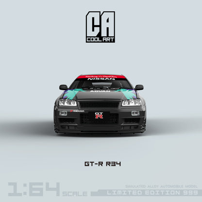 Nissan R34 HKS Openable Version - CoolArt 1:64