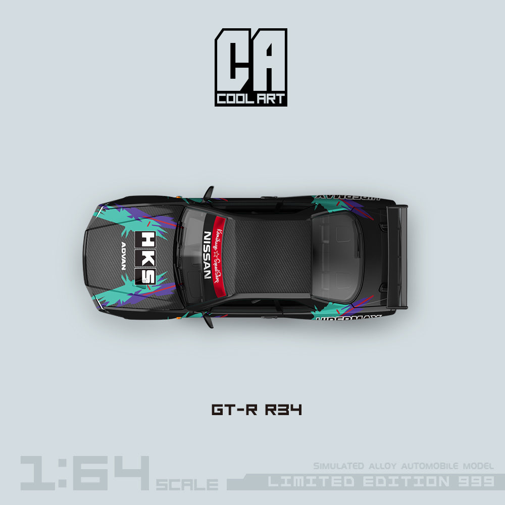 Nissan R34 HKS Openable Version - CoolArt 1:64