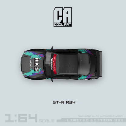 Nissan R34 HKS Openable Version - CoolArt 1:64
