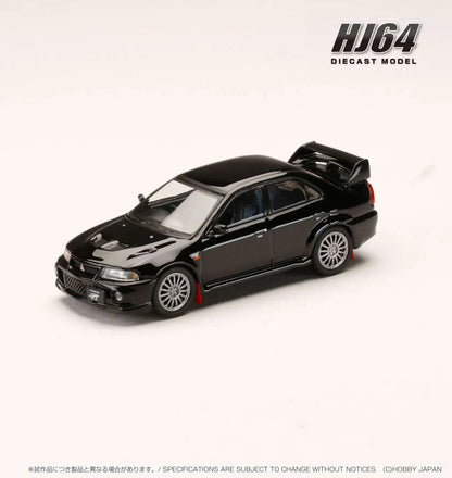 Mitsubishi Lancer GSR Evolution 6 (CP9A) 1999 with mudflaps (Pyrenees Black) Hobby Japan 1:64