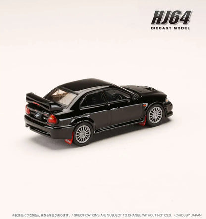 Mitsubishi Lancer GSR Evolution 6 (CP9A) 1999 with mudflaps (Pyrenees Black) Hobby Japan 1:64