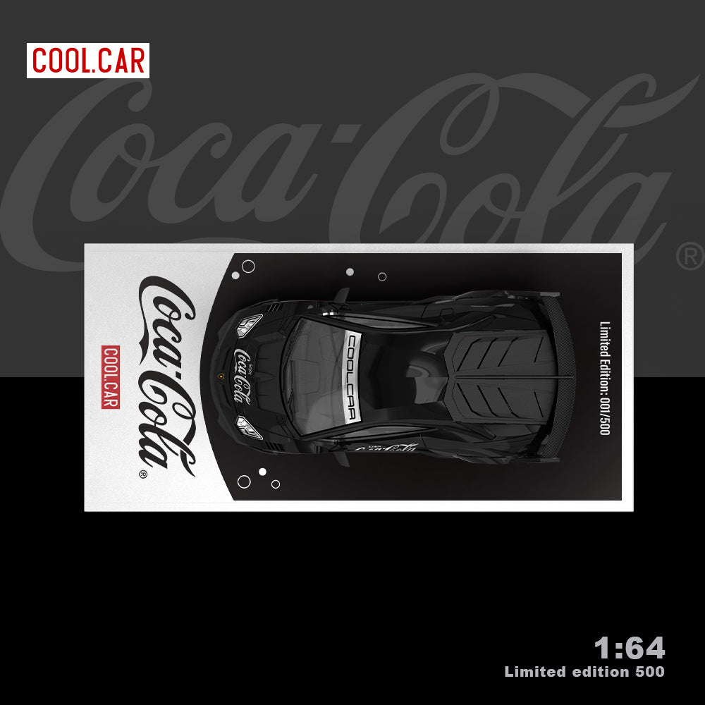 Lamborghini GTEVO Black Coca-Cola Edition *LIMITED TO 500pcs* CoolCar 1:64