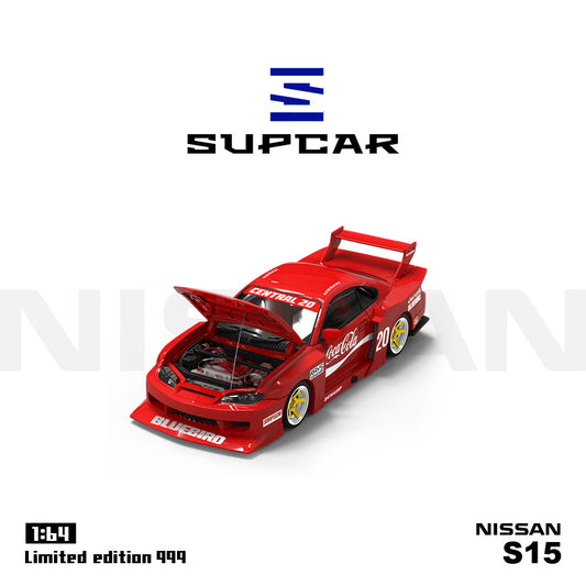 Nissan S15 LBWK Coca-Cola *LIMITED TO 999pcs* Supcar 1:64