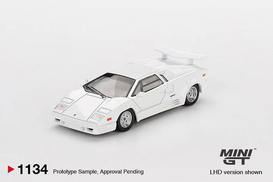 Lamborghini Countach 25th Anniversary White - Mini GT 1:64 MGT01134