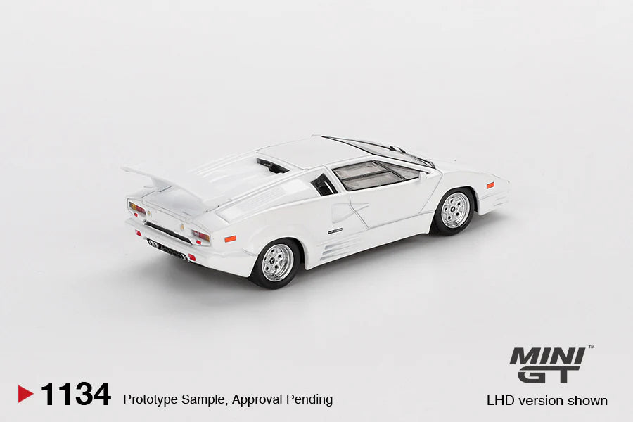 Lamborghini Countach 25th Anniversary White - Mini GT 1:64 MGT01134