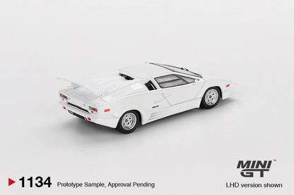 Lamborghini Countach 25th Anniversary White - Mini GT 1:64 MGT01134