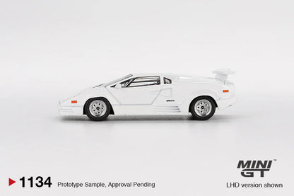 Lamborghini Countach 25th Anniversary White - Mini GT 1:64 MGT01134
