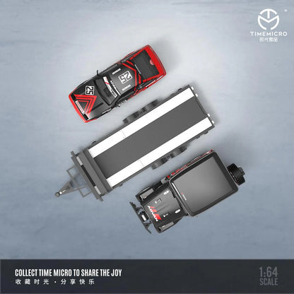 FJ40 TOYOTA & AE86 - TRAILER SET ADVAN *LIMITED TO 999pcs TimeMicro 1:64