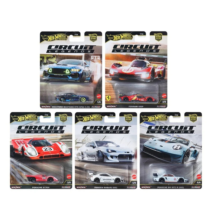 ‘CIRCUIT LEGENDS’ Complete Set 1-5 HOT WHEELS CAR CULTURE 2025 PREMIUM