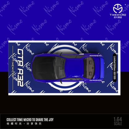 Nissan GTR R32 Nismo (Blue) No. 23 Racing Car *Limited to 999pcs - TimeMicro 1:64