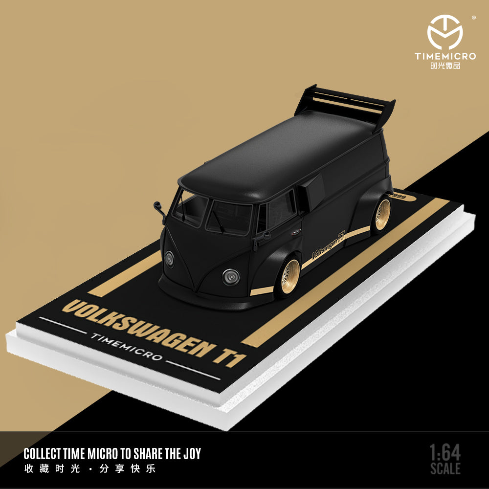 Volkswagen T1 Bus (Black & Gold) - *Limited to 999pcs* TimeMicro 1:64