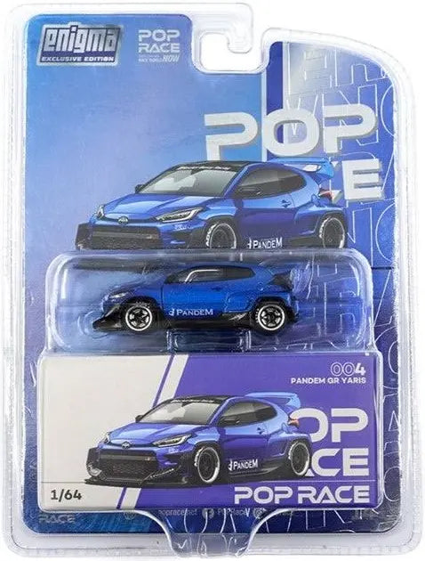 Toyota Yaris GR Pandem (Metallic Blue) - Pop Race 1:64 Scale