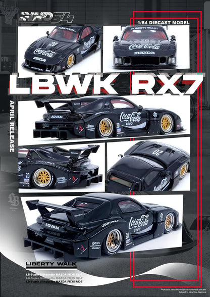 MAZDA RX7 (FD3S) LB-SUPER SILHOUETTE #20 BLACK Coca-Cola INNO64