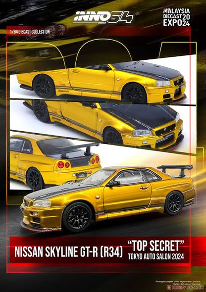 Nissan Skyline GT-R (R34) TOP SECRET Tokyo Auto Salon 2024 - INNO64 1:64