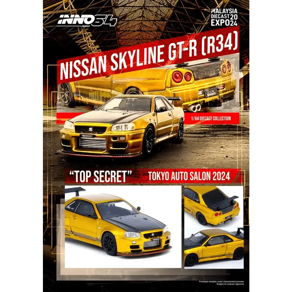 Nissan Skyline GT-R (R34) TOP SECRET Tokyo Auto Salon 2024 - INNO64 1:64