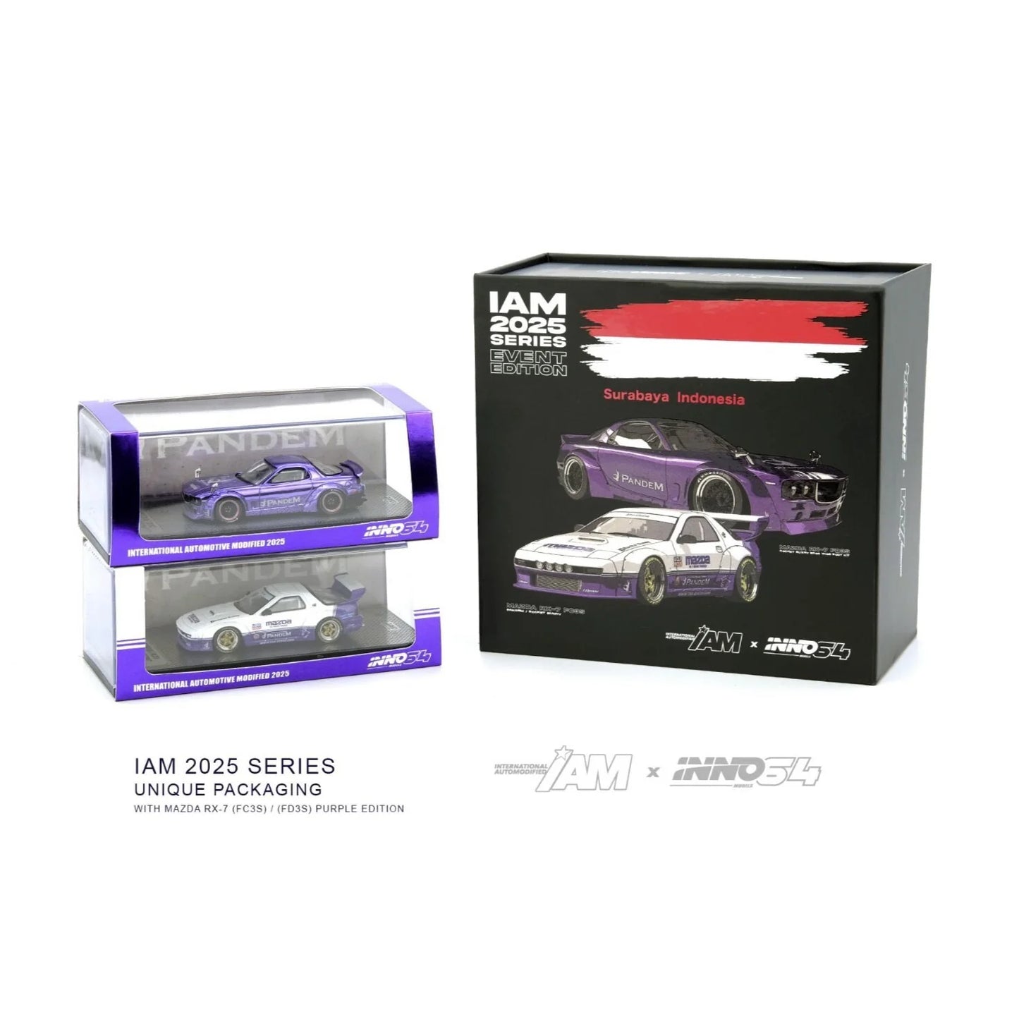 INNO64 Mazda RX7 FC3S FD3S Rocket Bunny Pandem IAM Indonesia Surabaya 2025 Set