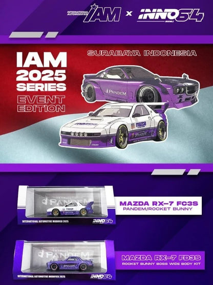 INNO64 Mazda RX7 FC3S FD3S Rocket Bunny Pandem IAM Indonesia Surabaya 2025 Set