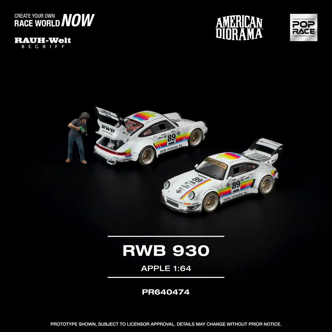 (PRE-ORDER) RWB Porsche 930 Apple With Figure - Pop Race