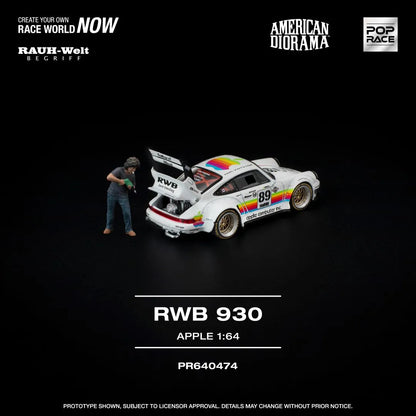 (PRE-ORDER) RWB Porsche 930 Apple With Figure - Pop Race
