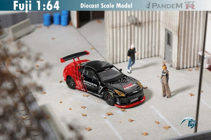 Nissan GT-R R35 Black Advan Livery (Pandem Rocket Bunny) - Fuji 1/64