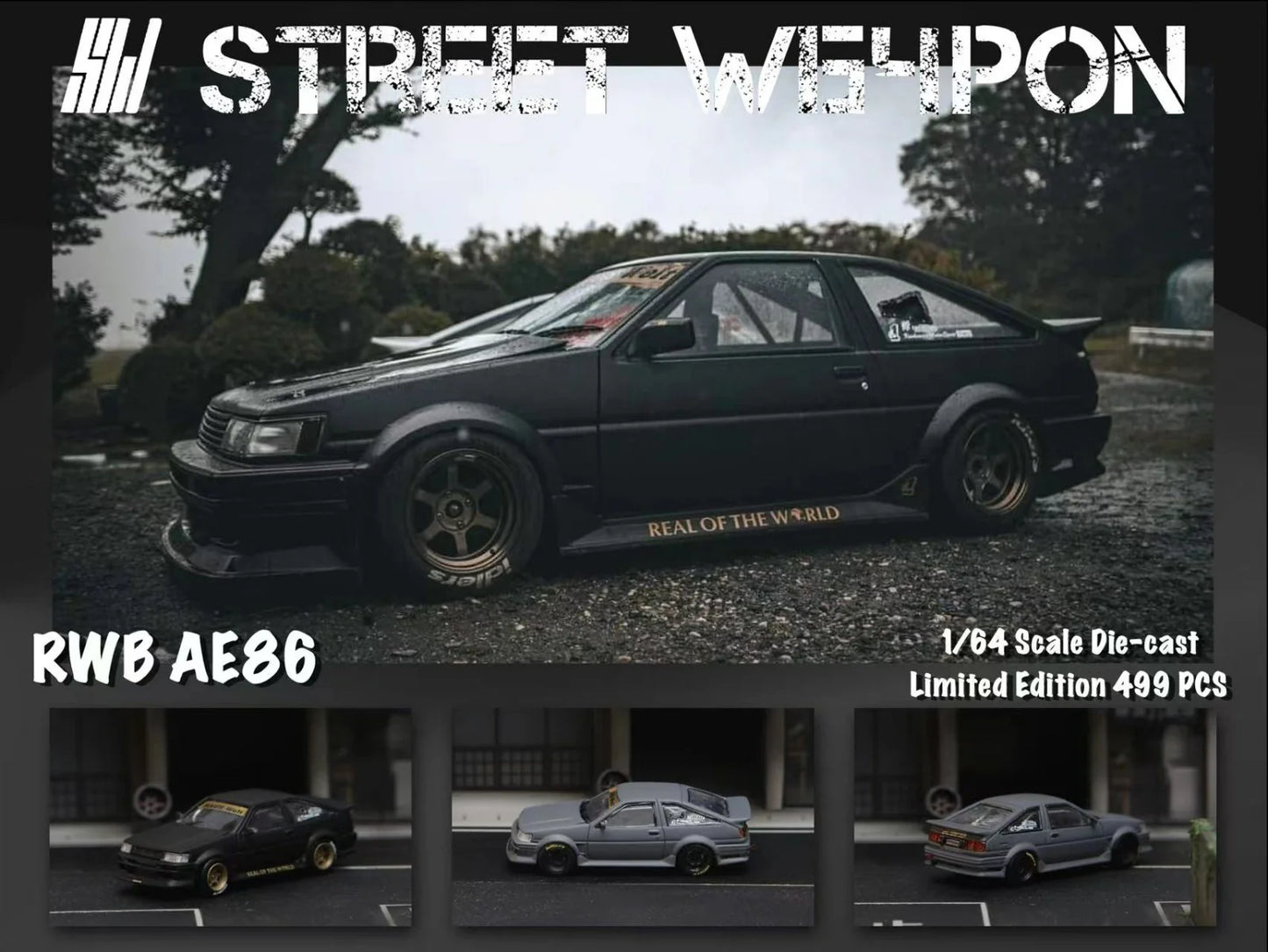 Toyota AE86 RWB *LIMITED TO 499pcs* SW 1:64