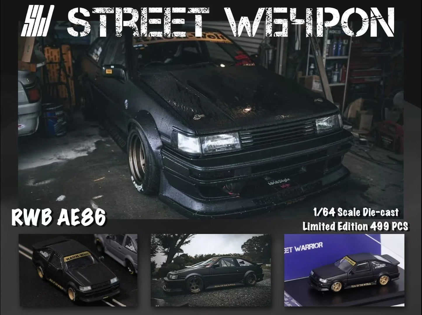 Toyota AE86 RWB *LIMITED TO 499pcs* SW 1:64