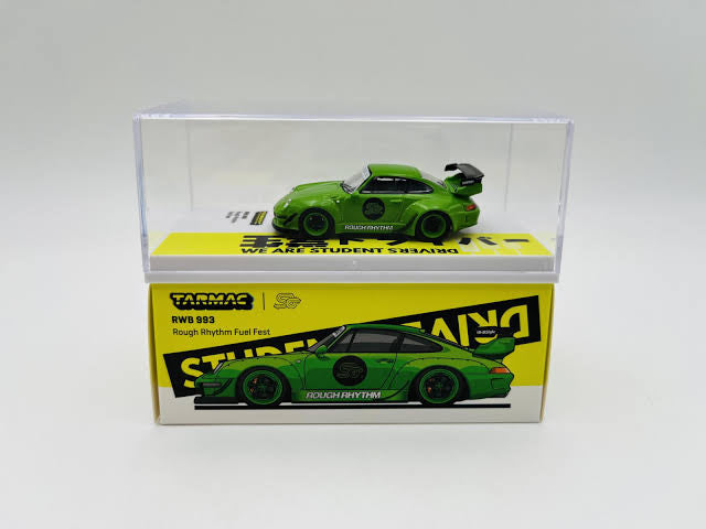 Porsche RWB 993 Rough Rhythm Fuel Fest Student Driver - HOBBY 64 Tarmac Works 1:64