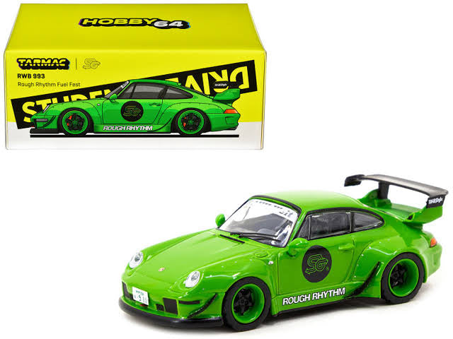 Porsche RWB 993 Rough Rhythm Fuel Fest Student Driver - HOBBY 64 Tarmac Works 1:64