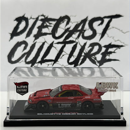 LBWK Super Silhouette Nissan Skyline R34 Hotwheels Premium w/ Custom Acrylic case