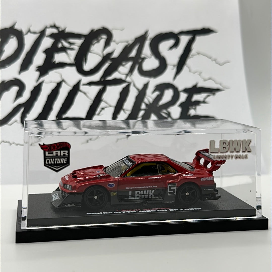 LBWK Super Silhouette Nissan Skyline R34 Hotwheels Premium w/ Custom Acrylic case