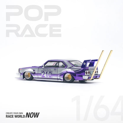 Nissan Skyline C210 Kaido Racer (Bosozoku Style) Purple Chrome/Silver – PR64-0107
