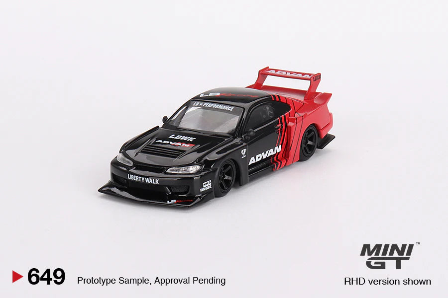 NISSAN LB-SUPER SILHOUETTE S15 SILVIA (ADVAN) MINI GT MGT00649 1:64 Scale