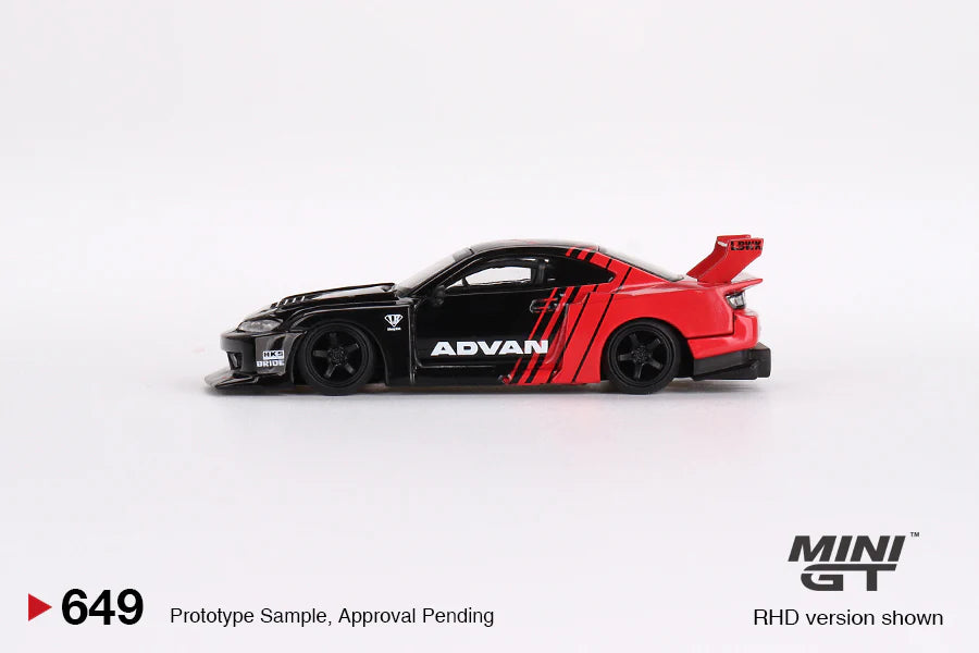 NISSAN LB-SUPER SILHOUETTE S15 SILVIA (ADVAN) MINI GT MGT00649 1:64 Scale