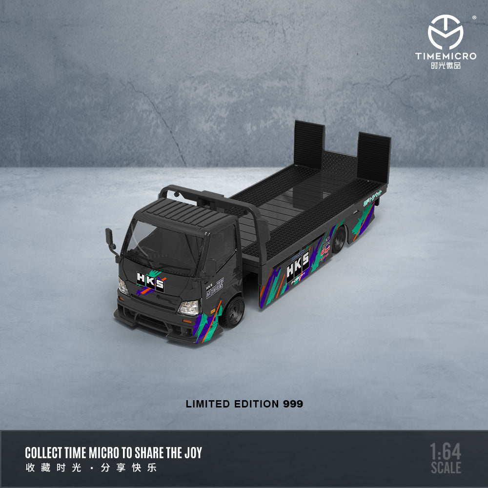 H300 flatbed Transport truck trailer HKS *LIMITED TO 999pcs* TimeMicro 1:64