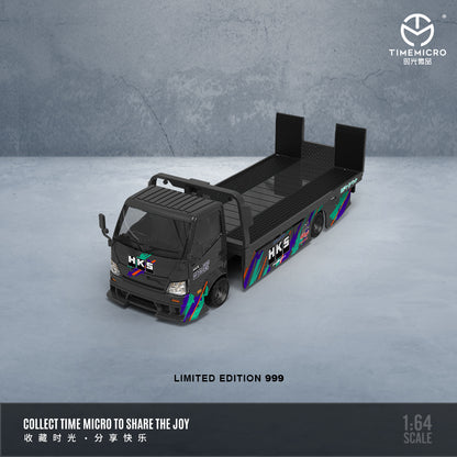 H300 flatbed Transport truck trailer HKS *LIMITED TO 999pcs* TimeMicro 1:64