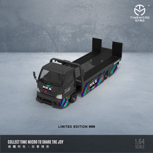 H300 flatbed Transport truck trailer HKS *LIMITED TO 999pcs* TimeMicro 1:64
