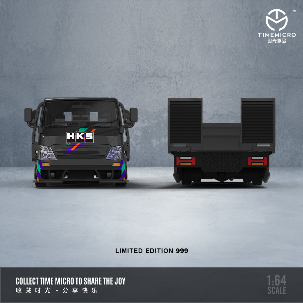 H300 flatbed Transport truck trailer HKS *LIMITED TO 999pcs* TimeMicro 1:64
