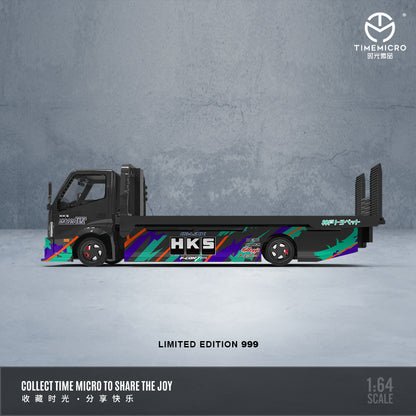 H300 flatbed Transport truck trailer HKS *LIMITED TO 999pcs* TimeMicro 1:64