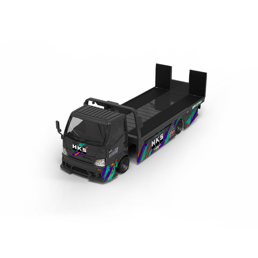 H300 flatbed Transport truck trailer HKS *LIMITED TO 999pcs* TimeMicro 1:64