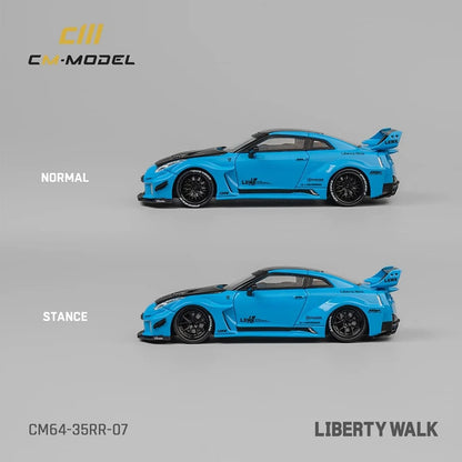 Nissan GT-R R35, Super Silhouette 35GT-RR 3.0 Baby Blue Color (Carbon-Hood)