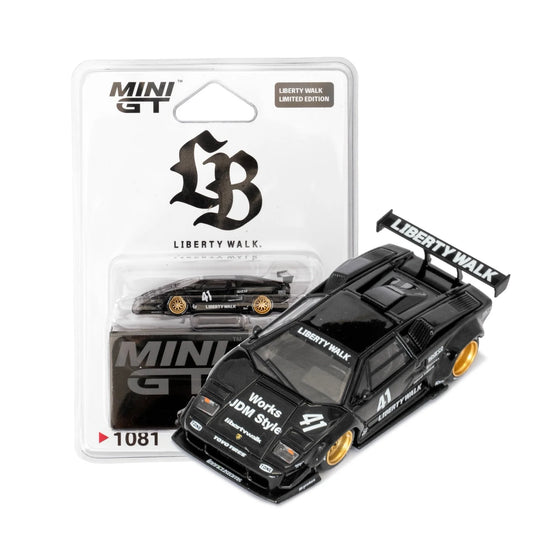 Lamborghini Countach LB-WORKS Black / LB Blister packaging / Store Exclusive - Mini GT 1:64