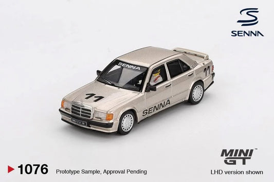 Mercedes-Benz 190 E 2.3-16 #11 Ayrton Senna 1984 Nürburgring Race of Champions w/ Figure - Mini GT 1:64 (Blister)